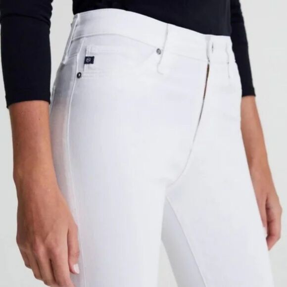 Adriano Goldschmied The Legging Ankle Super Skinny Jeans Raw Hem White Size 30 - Picture 2 of 14